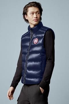Chamarras Canada Goose Hombre México - Crofton Chalecos Azul Oscuro Marino NB0294316